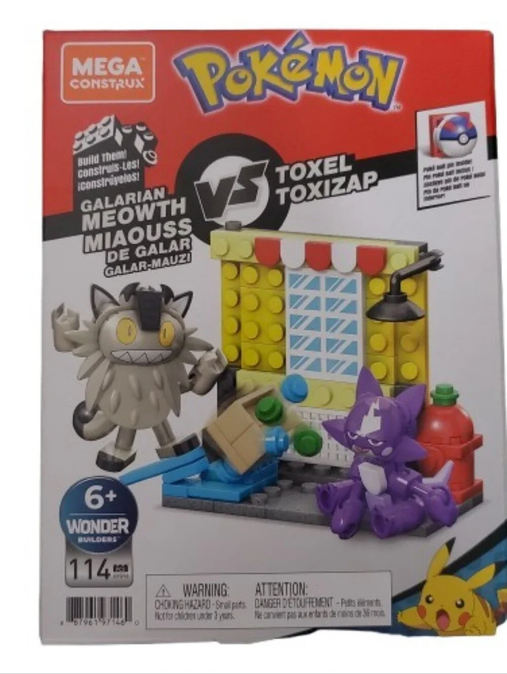 New In Box Lego Pokémon Galarian Meowth vs Toxel Toxizap Building Set